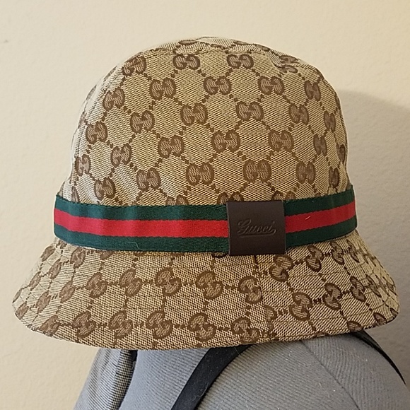 gucci canvas bucket hat